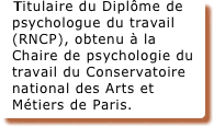 Titulaire du Diplme de psychologue