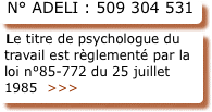 Le titre de psychologue du