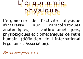 L'ergonomie physique